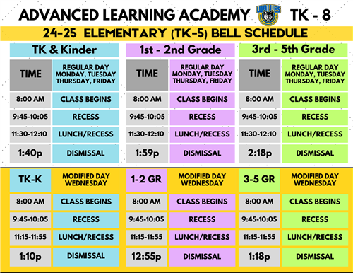 ELEMENTARY BELL SCHEDULE